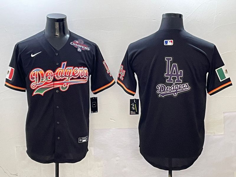 Men Los Angeles Dodgers Blank Black rainbow Nike 2025 MLB Jersey style 20->los angeles dodgers->MLB Jersey